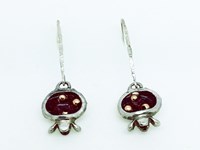 Red  pomegranate earrings