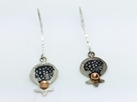 Flat pomegranate earrings