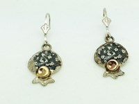 Domed pomegranate earrings