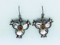 Triangle pomegranate earrings
